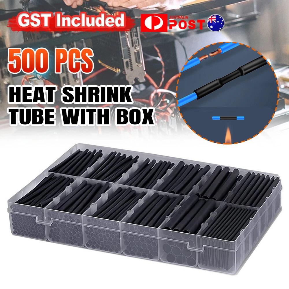 500Pcs 3:1 Ratio Tubing Glue Tube Heat Shrink Tubing Adhesive Lined Shrink Wrap