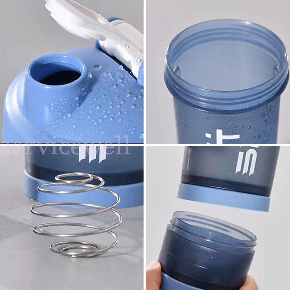 500ml 3 tier Milkshake Sport Pill Water bottle Powder Protein Shaker Drink Cup - Image 2