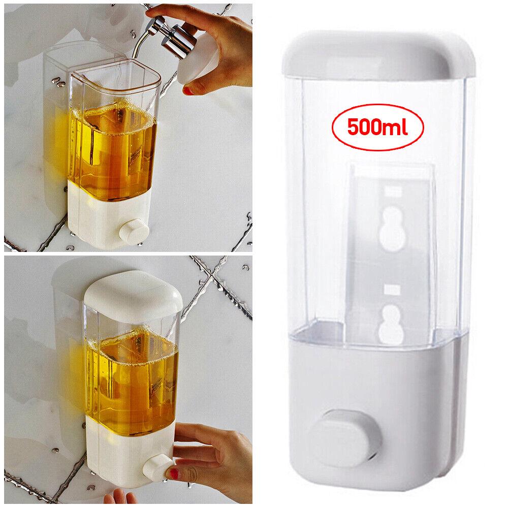 500ml Wall Mount Soap Dispenser Hand Wash Shampoo Shower Liquid Container Manual - Image 6