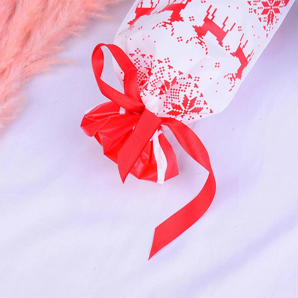 Christmas Candy Treat Bags Gift Wrapping Bag Xmas Party Drawstring Packing - Image 7