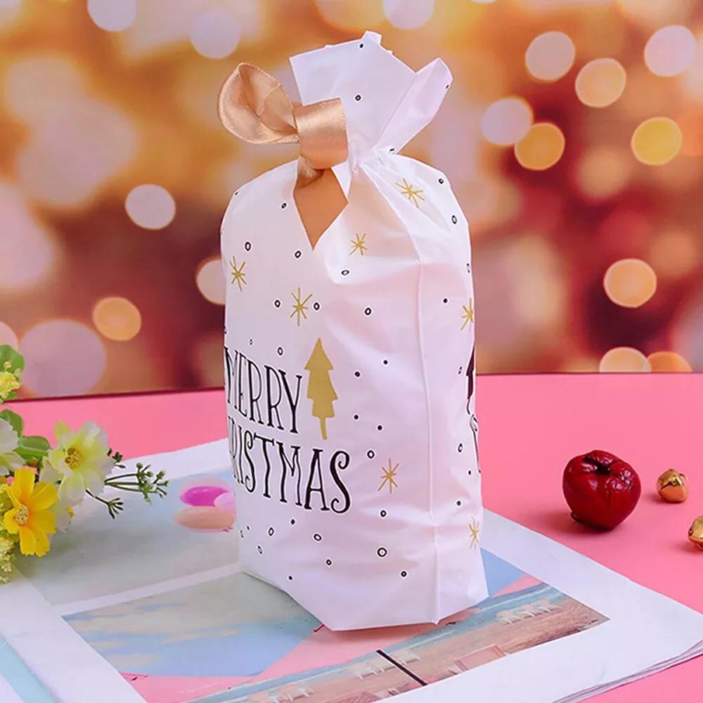 Christmas Candy Treat Bags Gift Wrapping Bag Xmas Party Drawstring Packing - Image 6
