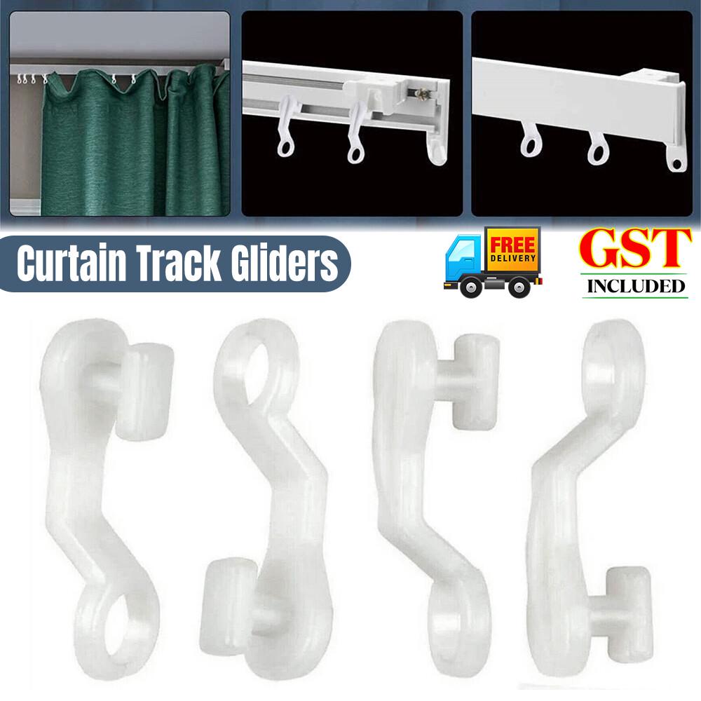 Curtain Track Gliders Extendable Universal Slider Runners Rail Hooks