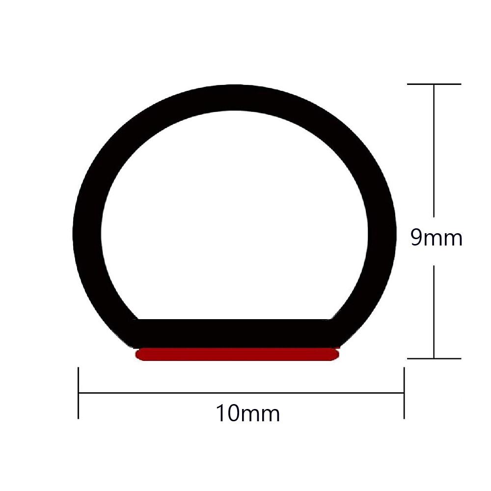 5M D-Shape Rubber Car Door Seal Strip Hollow Edge Guard Weatherstrip Universal - Image 4
