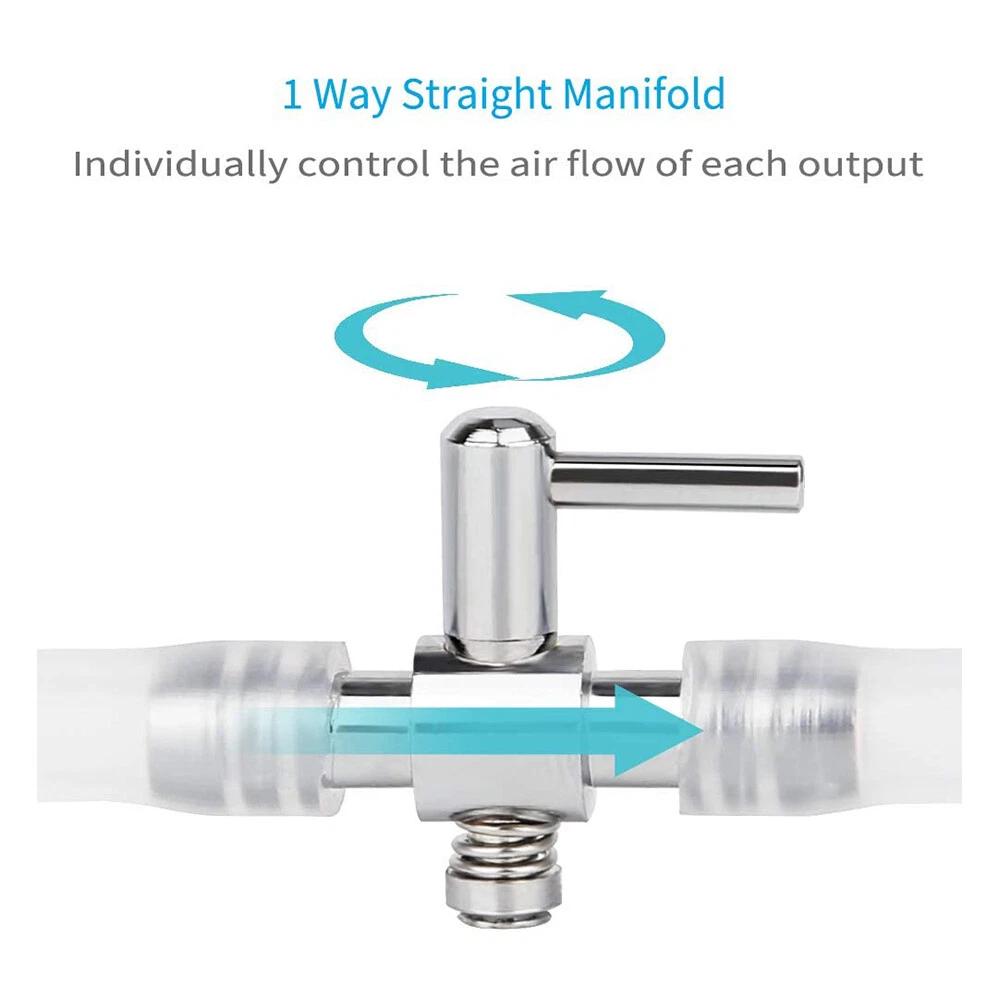 5X Air Flow Distributors Controller Valves Aquarium Fish Tank Pond Pump Hose AU - Image 3