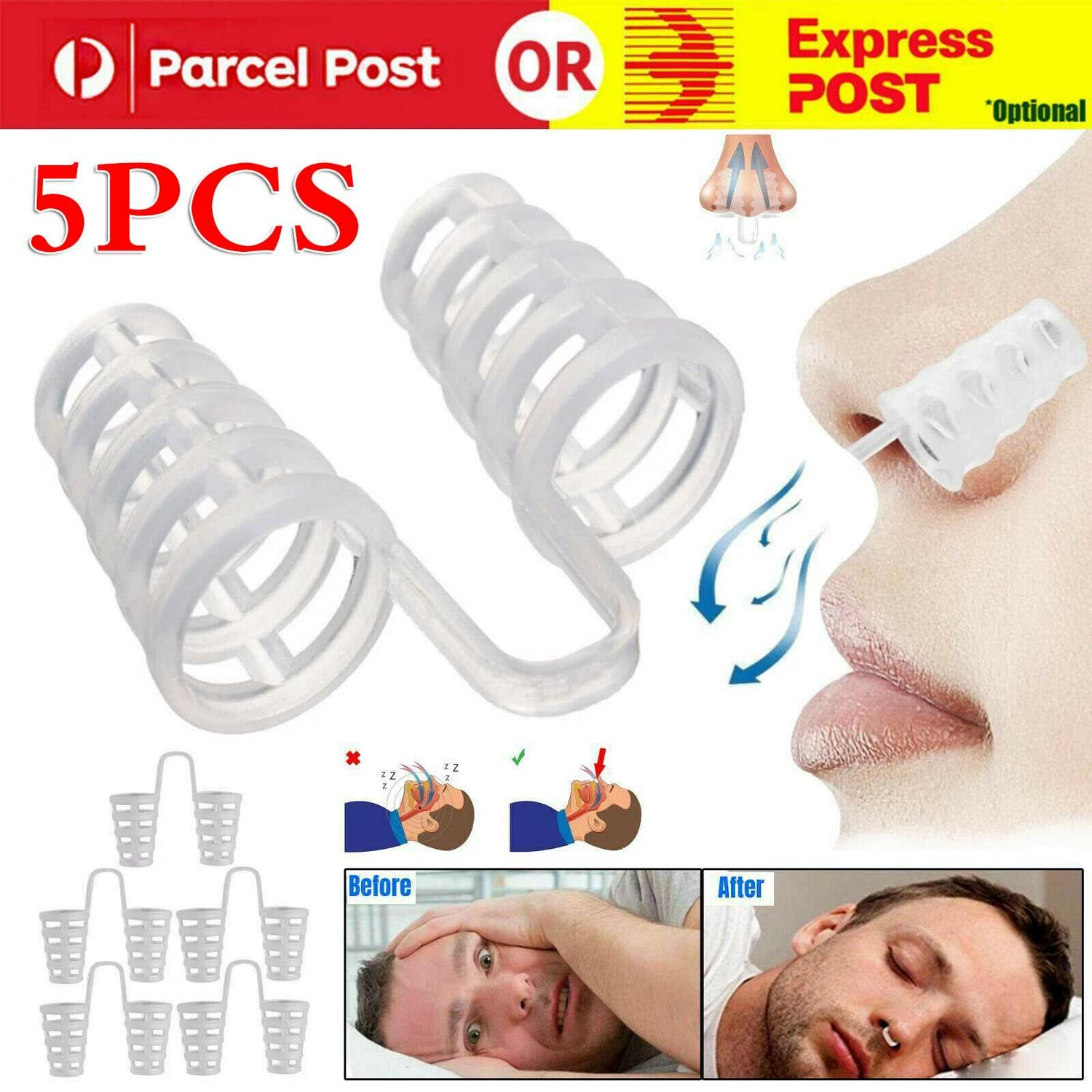 5X Anti Snoring Nasal Dilator Nose Clip Stop Snore Breathe Aid Pro Stopper Soft