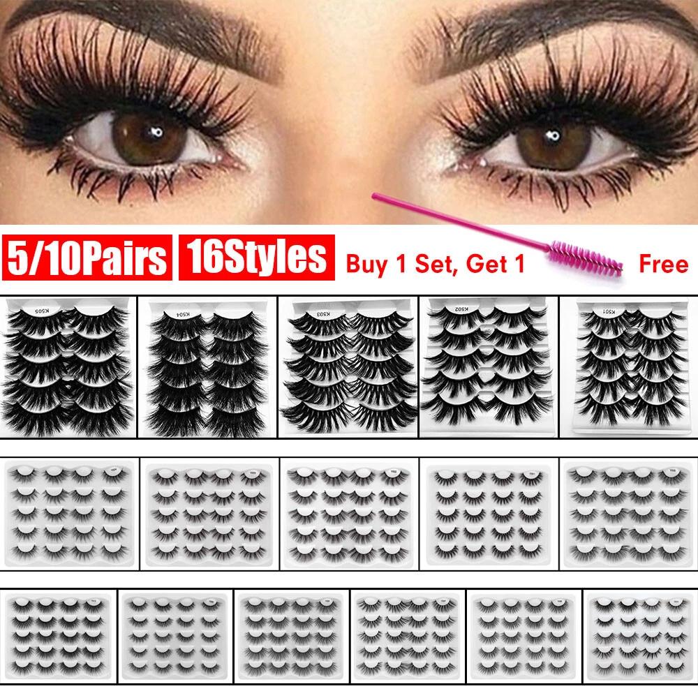 3D Mink Natural Thick False Eyelashes Eye Lashes Makeup Extension Hot