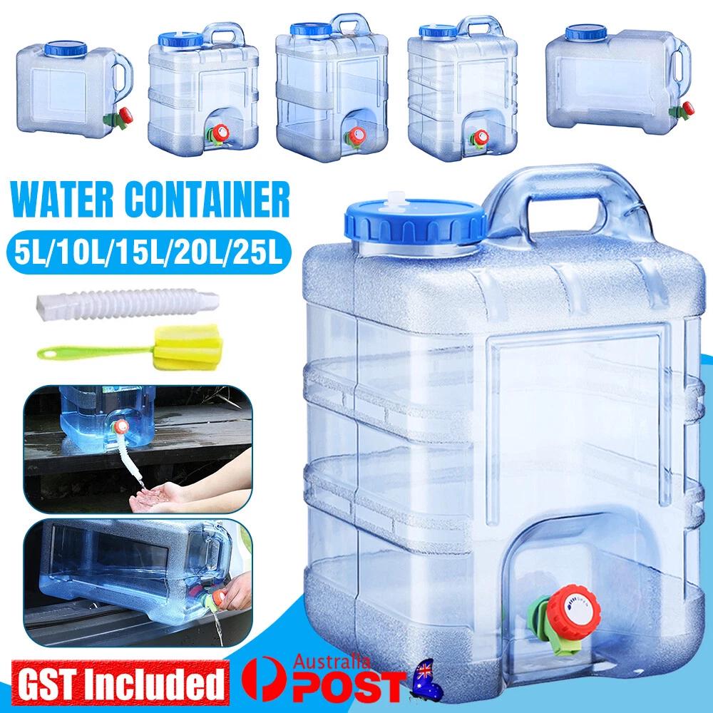 Portable Water Bucket Camping Water Container Outlet Tap Barrel Outdoor AU