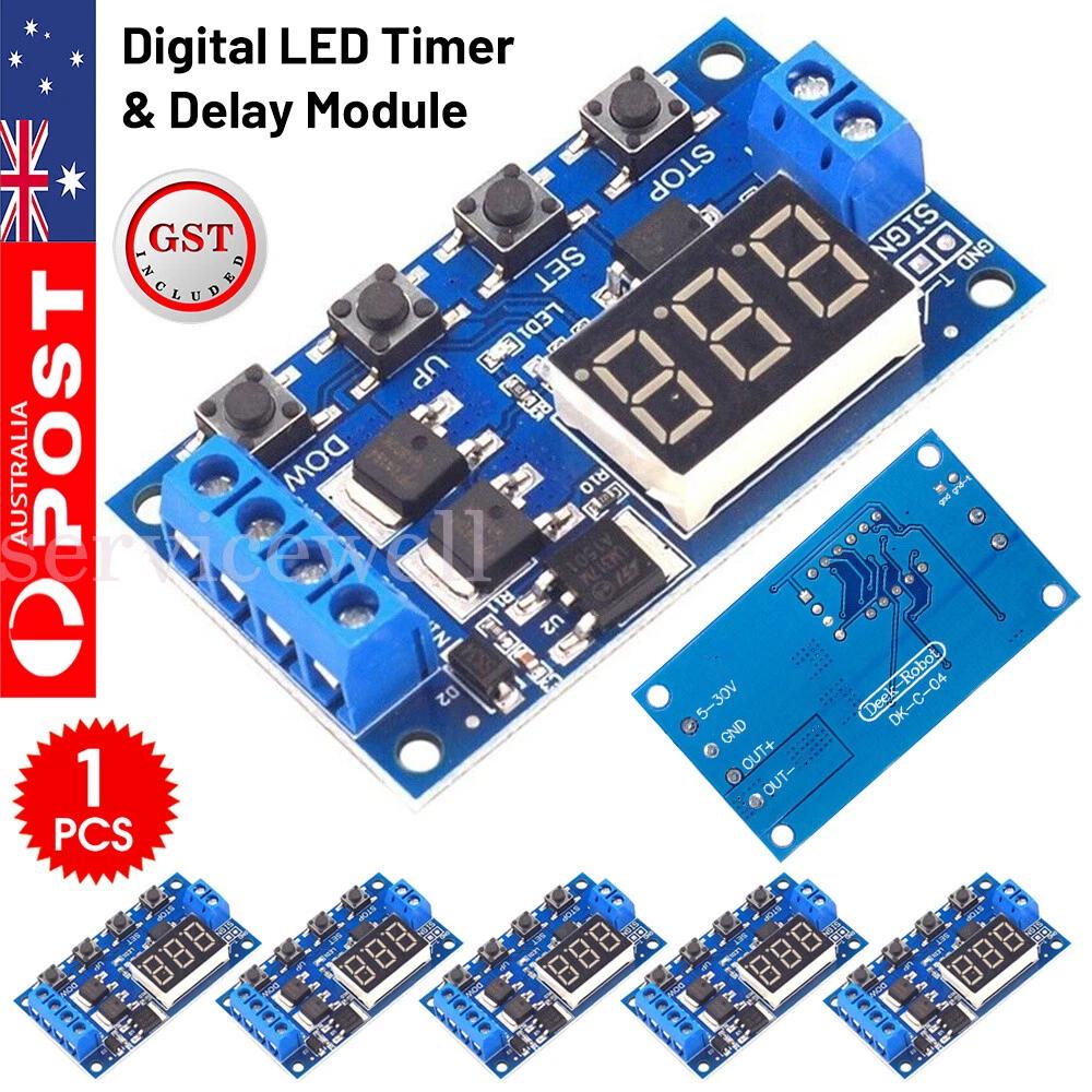 5-36V Relay Module Switch Trigger Time Delay Circuit Timer Cycle LED Display AU