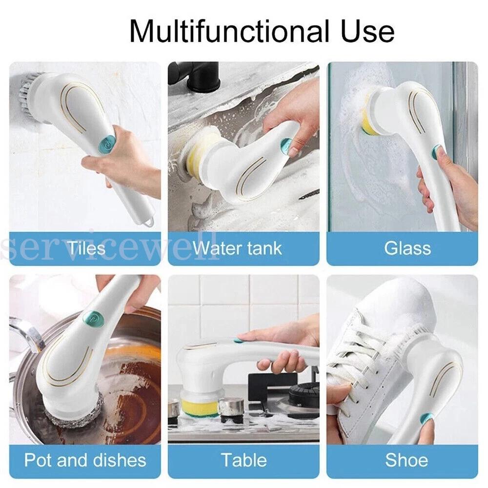 5 In 1 Handheld Electric Cleaning Brush Power Scrubber Cordless USB Rechargeable - Image 2