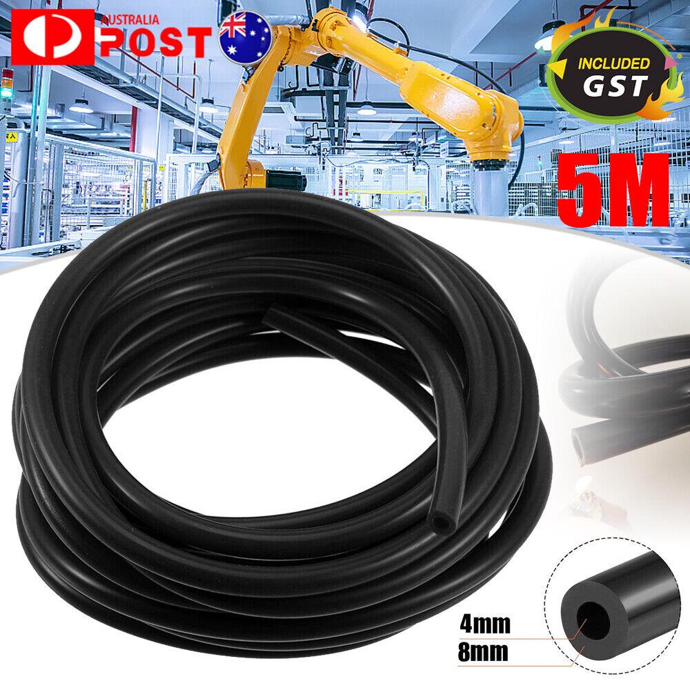 5 Meters 4mm ID Full Silicone Fuel Air Vacuum Hose Line Pipe Tube Black