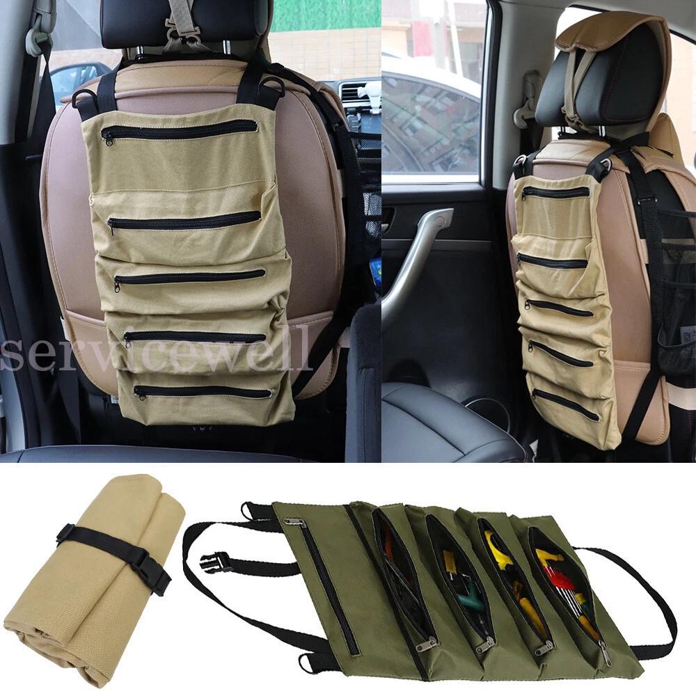 5 Pocket Tool Roll Fold Spanner Canvas Case Wrench Storage Bag Multifunctional - Image 2