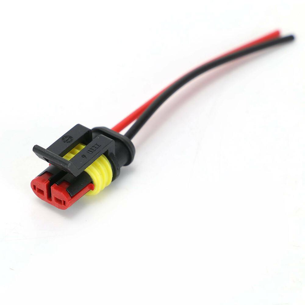 5 Set 2 Pin Waterproof Car Electrical Wire Sealed Connector Plug Cable 12V Kit - Image 2