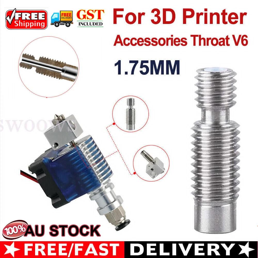 5pcs 3D Printer 1.75mm Metal E3D V6 Nozzle Throat Extruder Hotend Filament Tube
