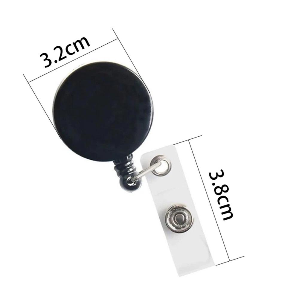 5pcs Retractable Card Holder Reel ID Key Badge Tag Clip Reinforced Vinyl Strap - Image 5