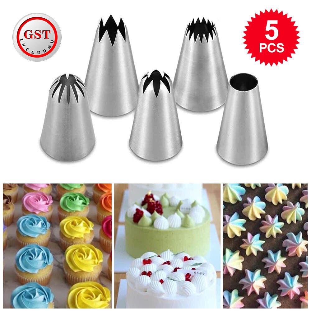 5pcs / Set Large Russian Cake Cream Icing Piping Pastry Nozzle Tips Baking
