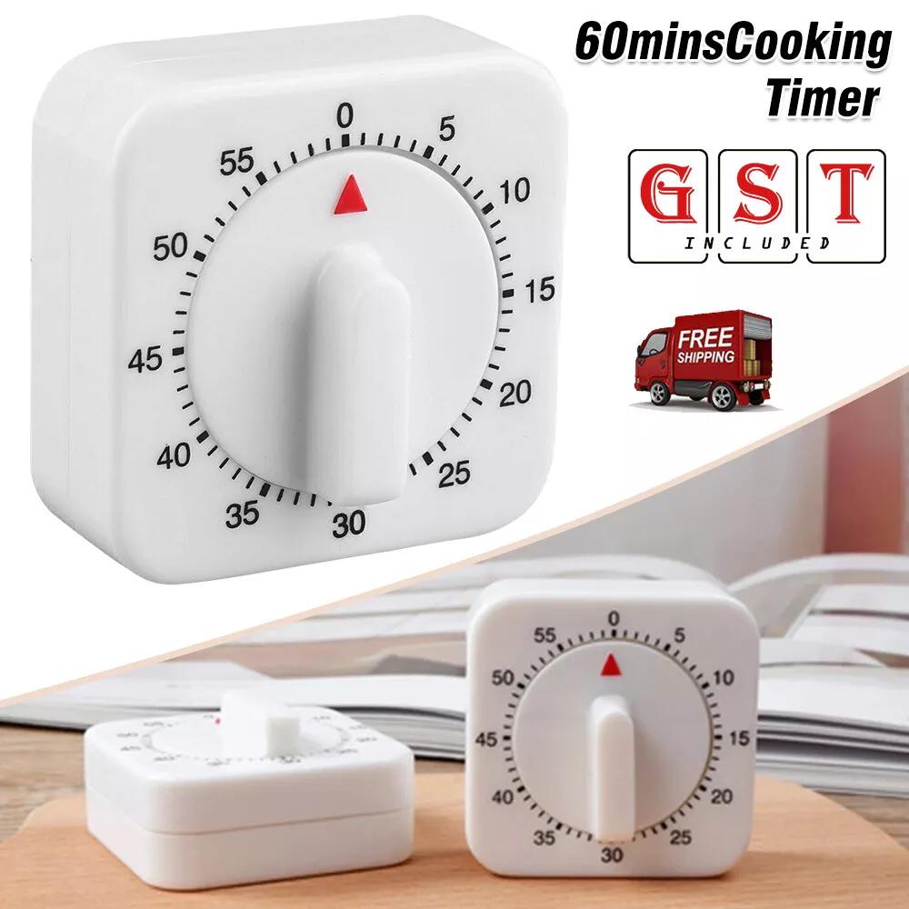 60Min Kitchen Timer Egg Square Shaped Kitchen Cooking Timer Mechanical Alarm AU