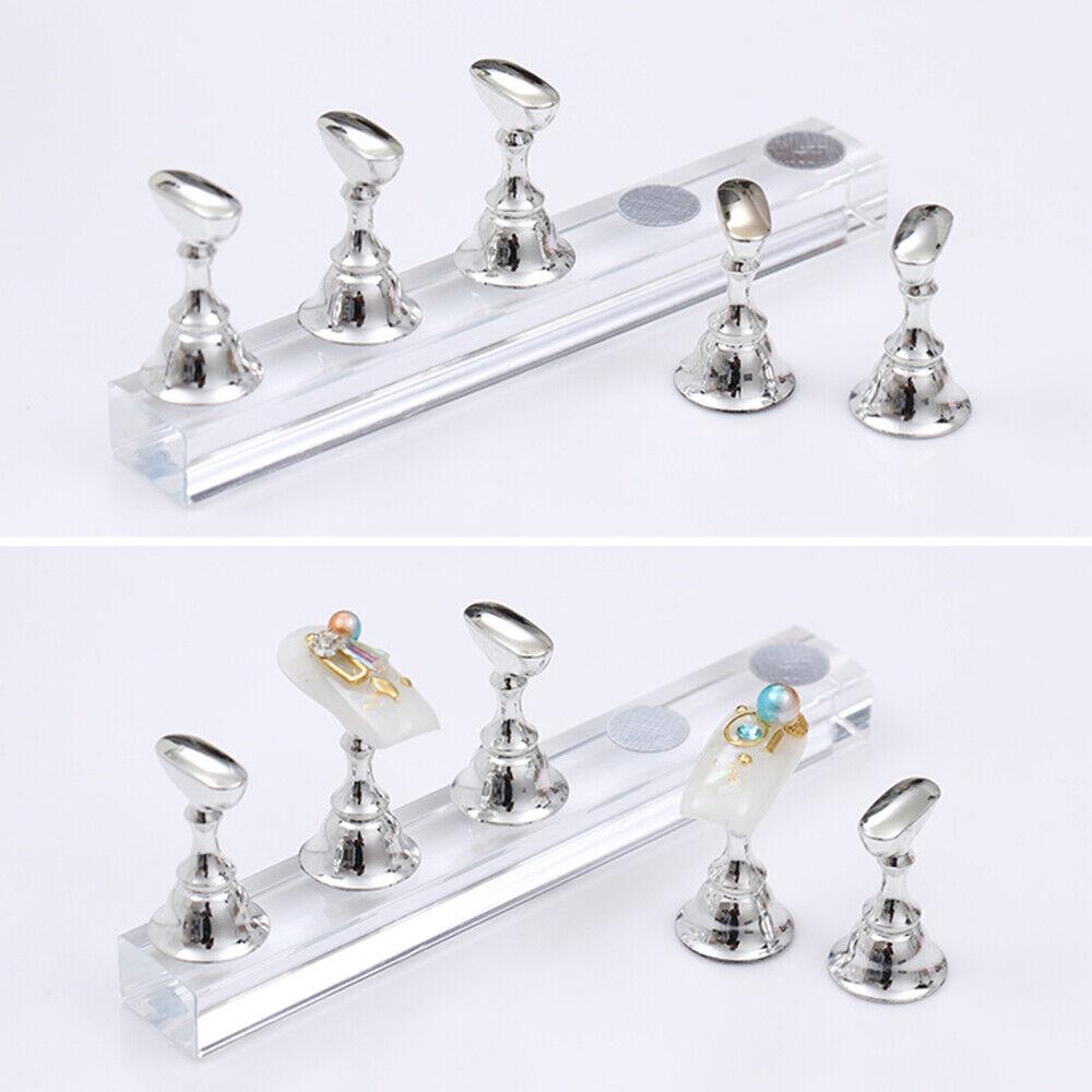 Nail Tip Display Stand Holder Magnetic Practice Art Training Tool Finger - Image 2