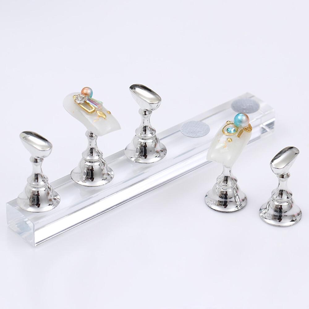 Nail Tip Display Stand Holder Magnetic Practice Art Training Tool Finger - Image 3