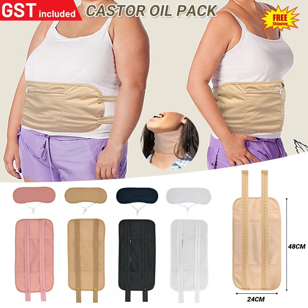 Castor Oil Pack Compress Reusable Wrap Belt Inflammation Toxin Remover