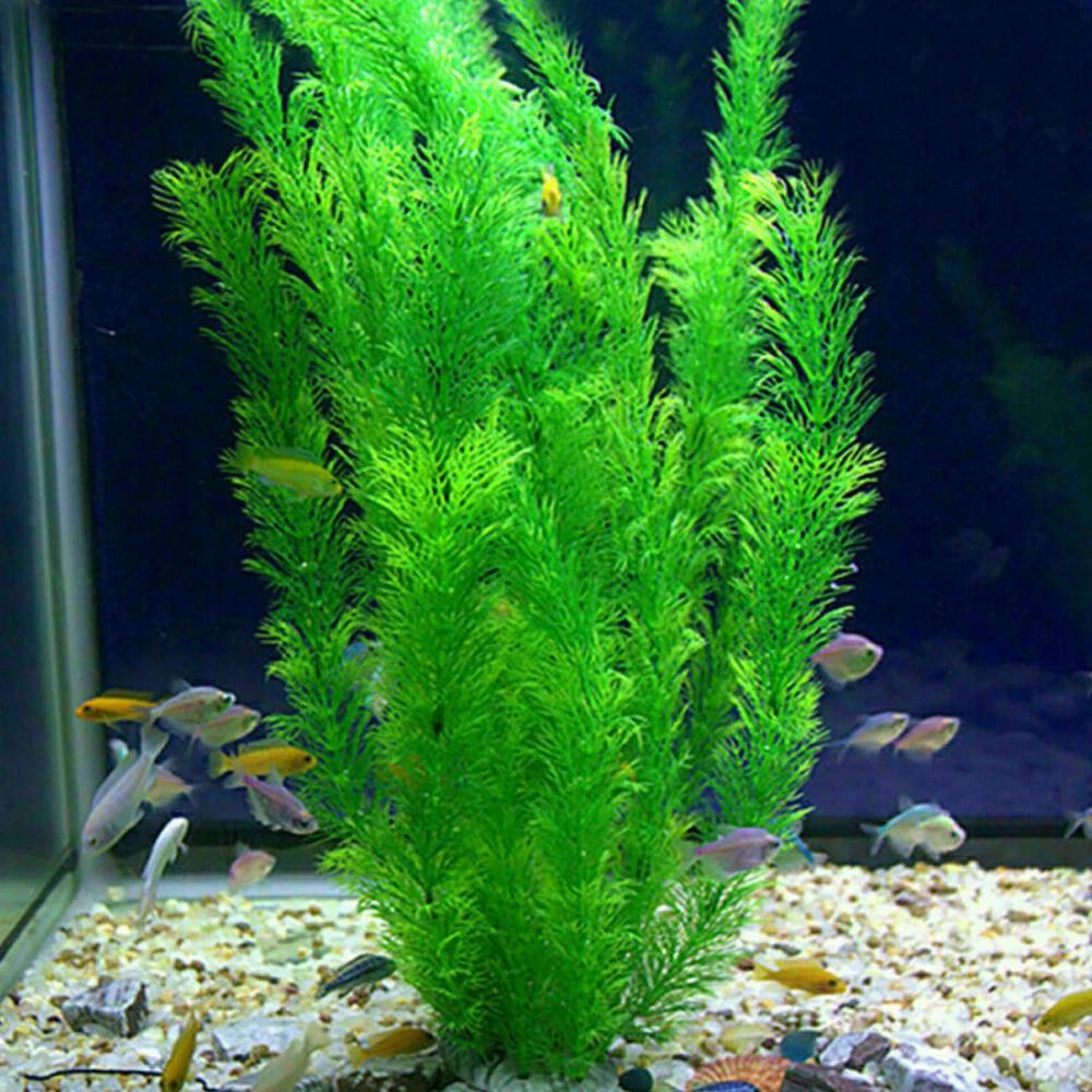 6X Artificial Fake Plastic Water Grass Plants Fish Tank Aquarium Decor Ornament - Image 2