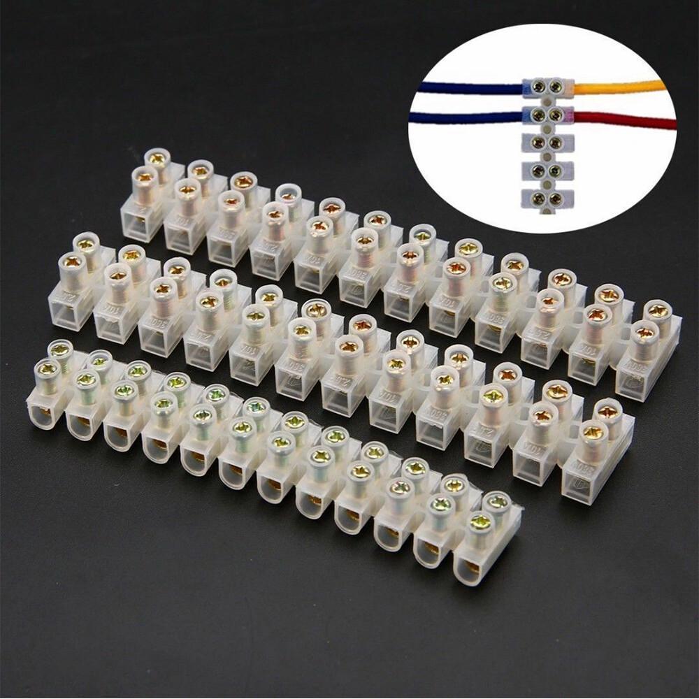 6X Barrier Screw Terminal Block Wire Dual Connector Strips 12 Position 3/6/10A - Image 5