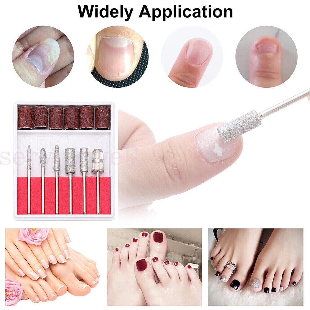 6X Nail Electric Drill Bits Sanding Bands File Set Filing Pedicure Manicure Tool - Image 4