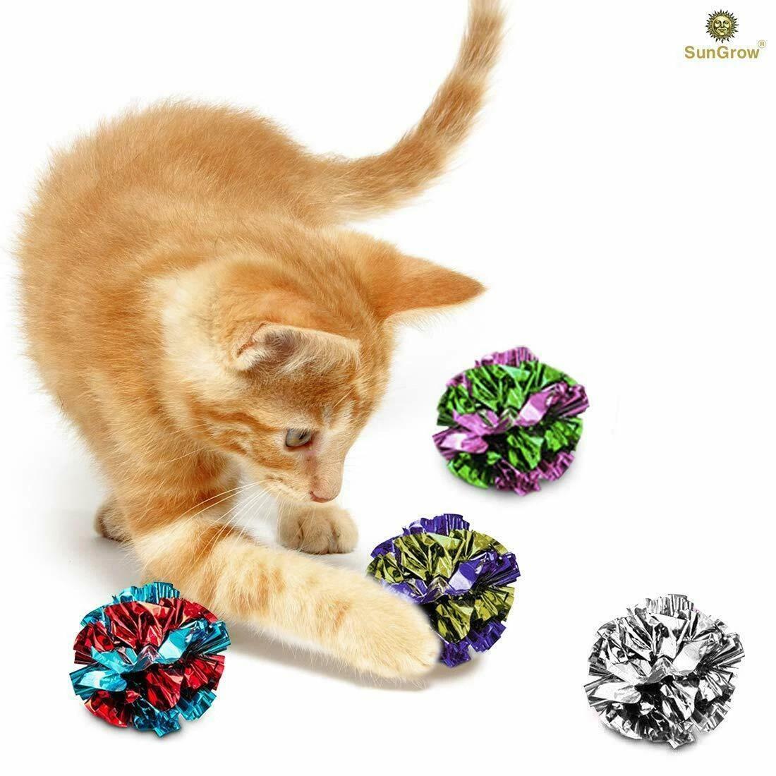 MylarCat Crinkle Balls Kitty Fun Toy Interesting Crinkly Sounds Soft - Image 2