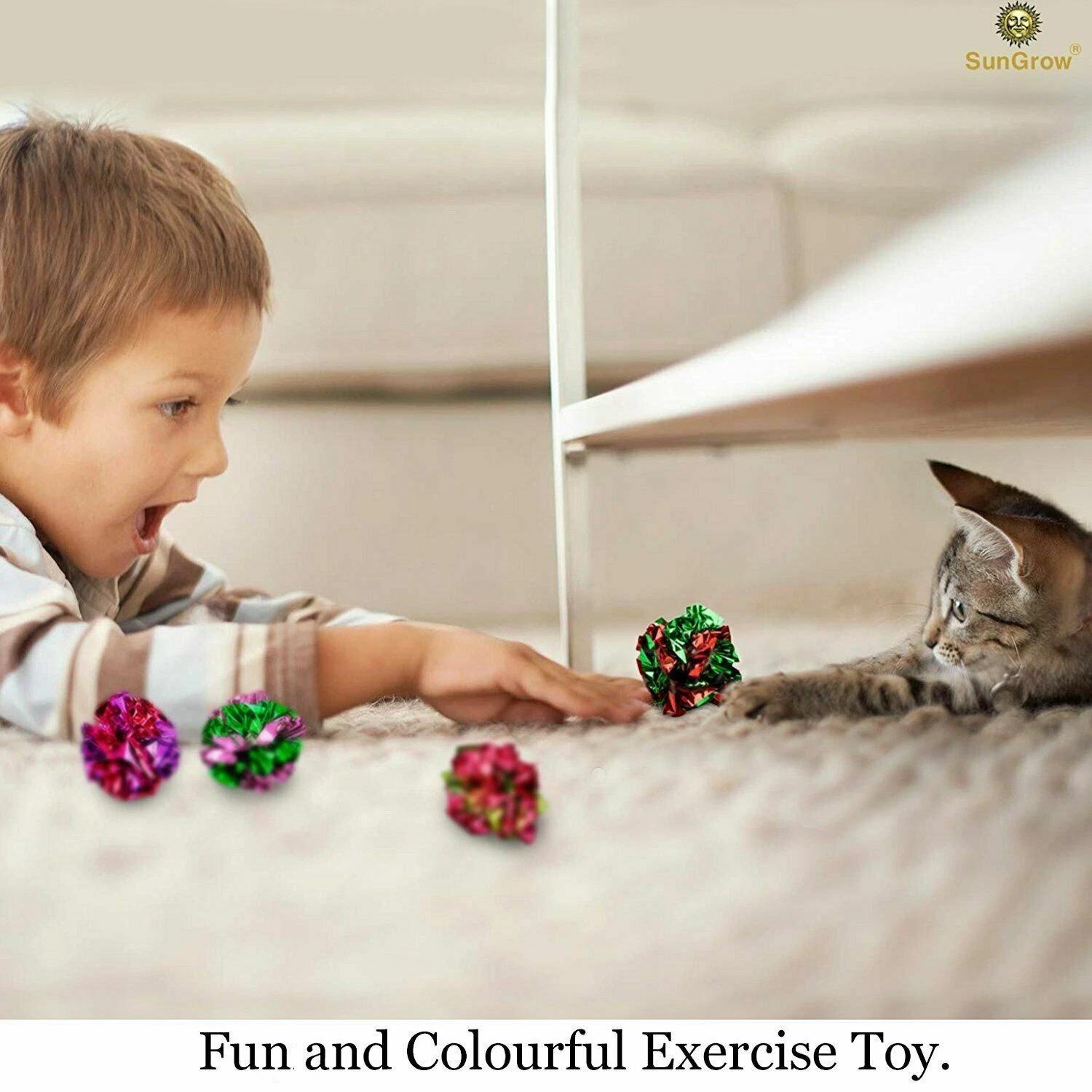 MylarCat Crinkle Balls Kitty Fun Toy Interesting Crinkly Sounds Soft - Image 3