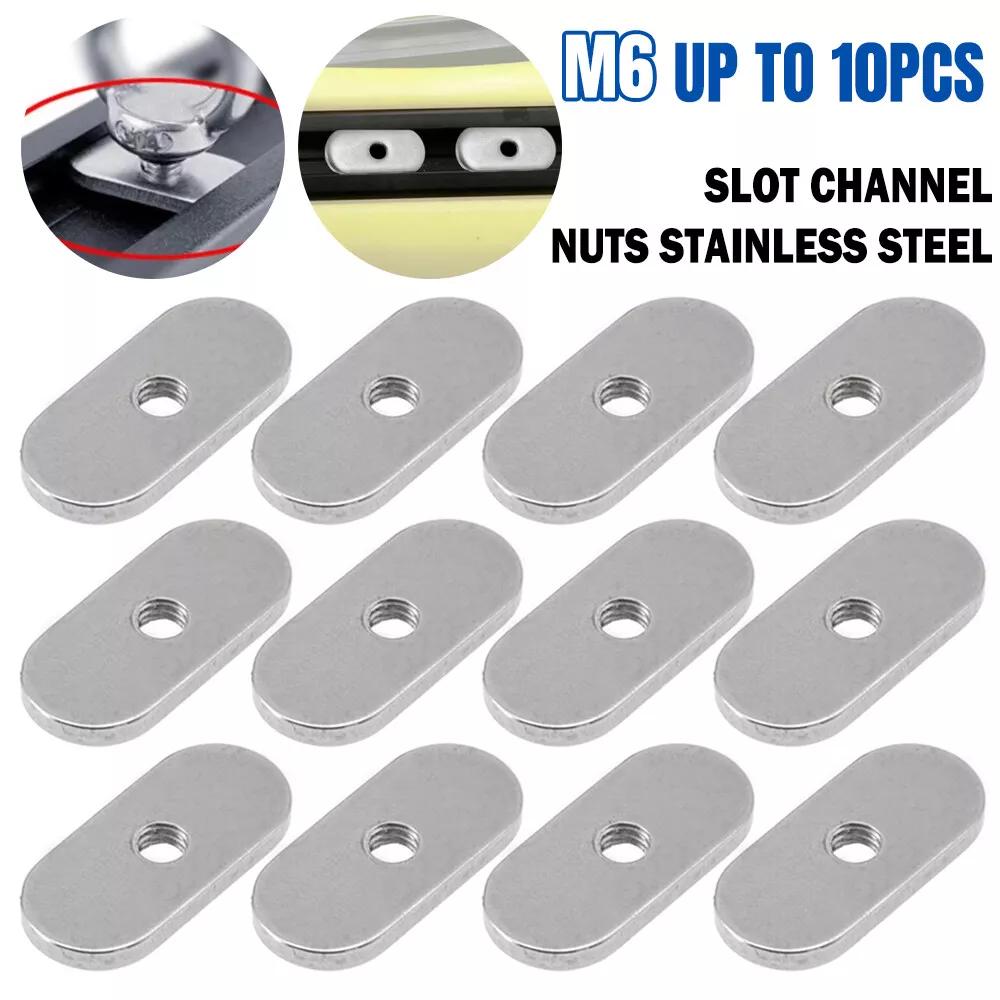 M6 Slot Channel Nuts Slider FORRhinoPioneer Roof Rack Track Stainless Steel