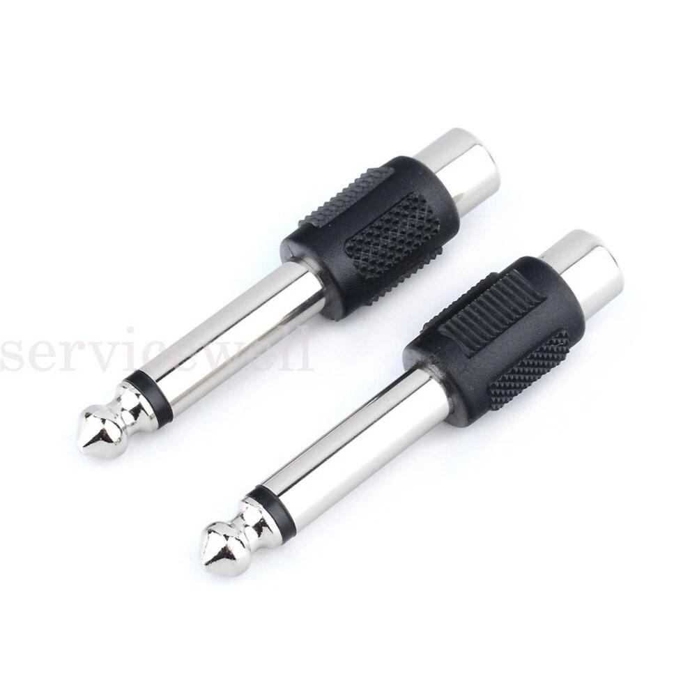 6.5mm 1/4 Male to Female RCA Connector Adapter Audio Plug Jack TS 6.35mm Mono - Image 5