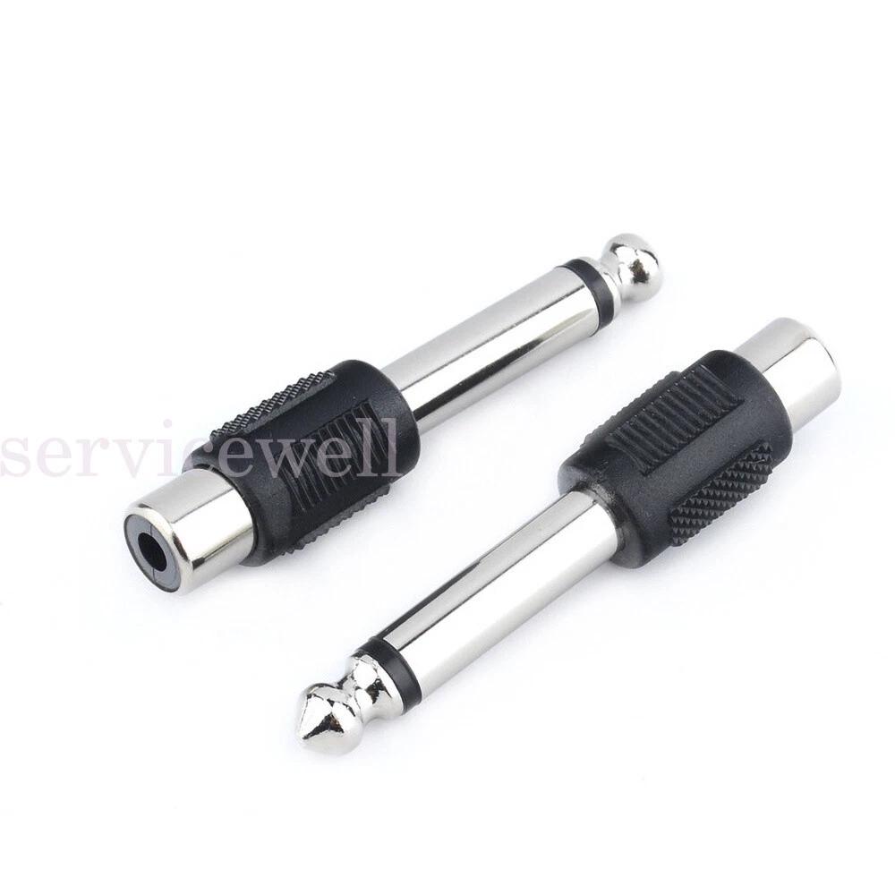 6.5mm 1/4 Male to Female RCA Connector Adapter Audio Plug Jack TS 6.35mm Mono - Image 6