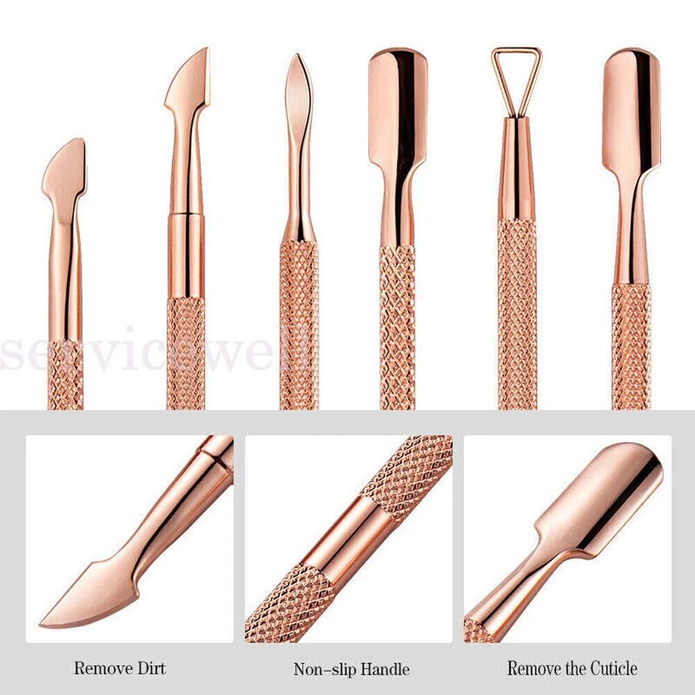 6pcs Cuticle Peeler Scraper Remove Gel Nail Polish Pusher and Spoon Nail Cleaner - Image 5