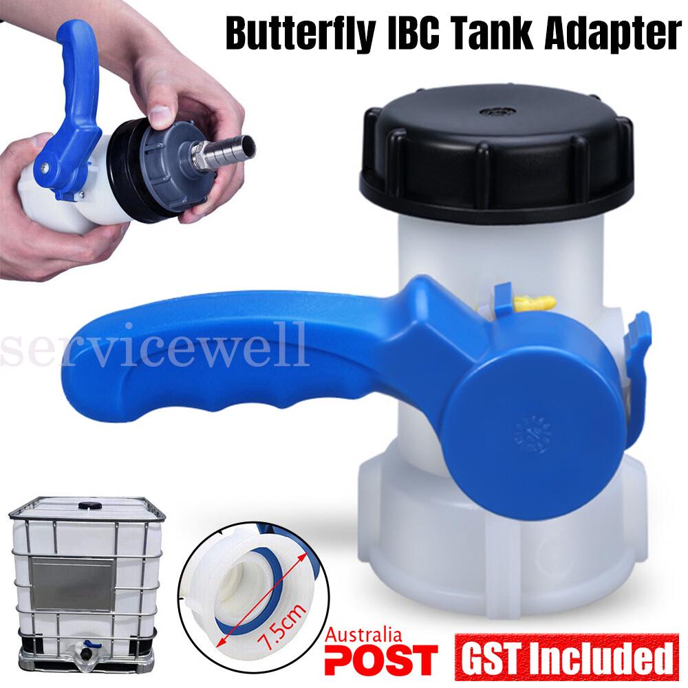 75mm Butterfly Valve IBC Water Stillage Tank Replacement Tap Container 2  Outlet