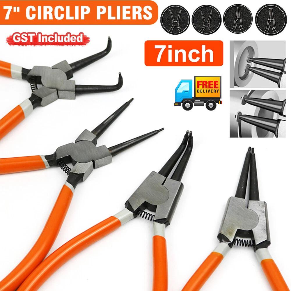 7 Circlip Pliers Set Internal/External Bent/Straight Snap Ring Remover AU