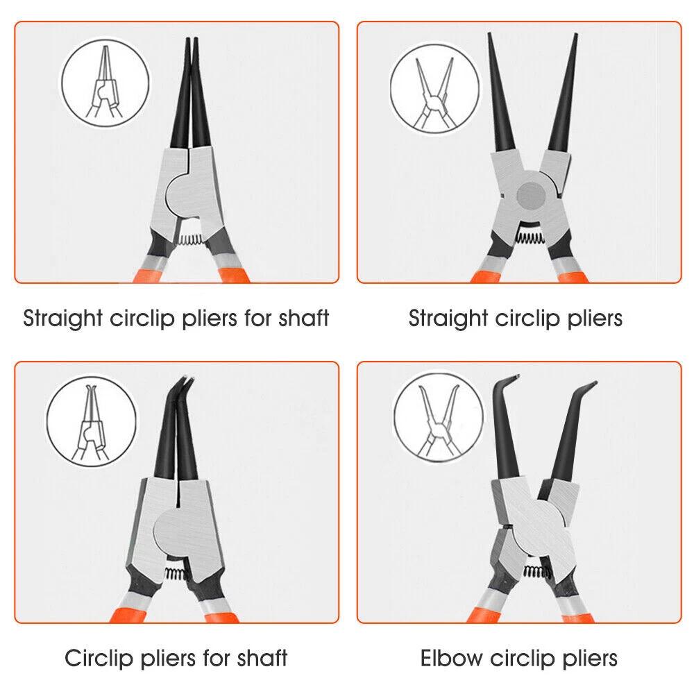7 Circlip Pliers Set Internal/External Bent/Straight Snap Ring Remover AU - Image 6