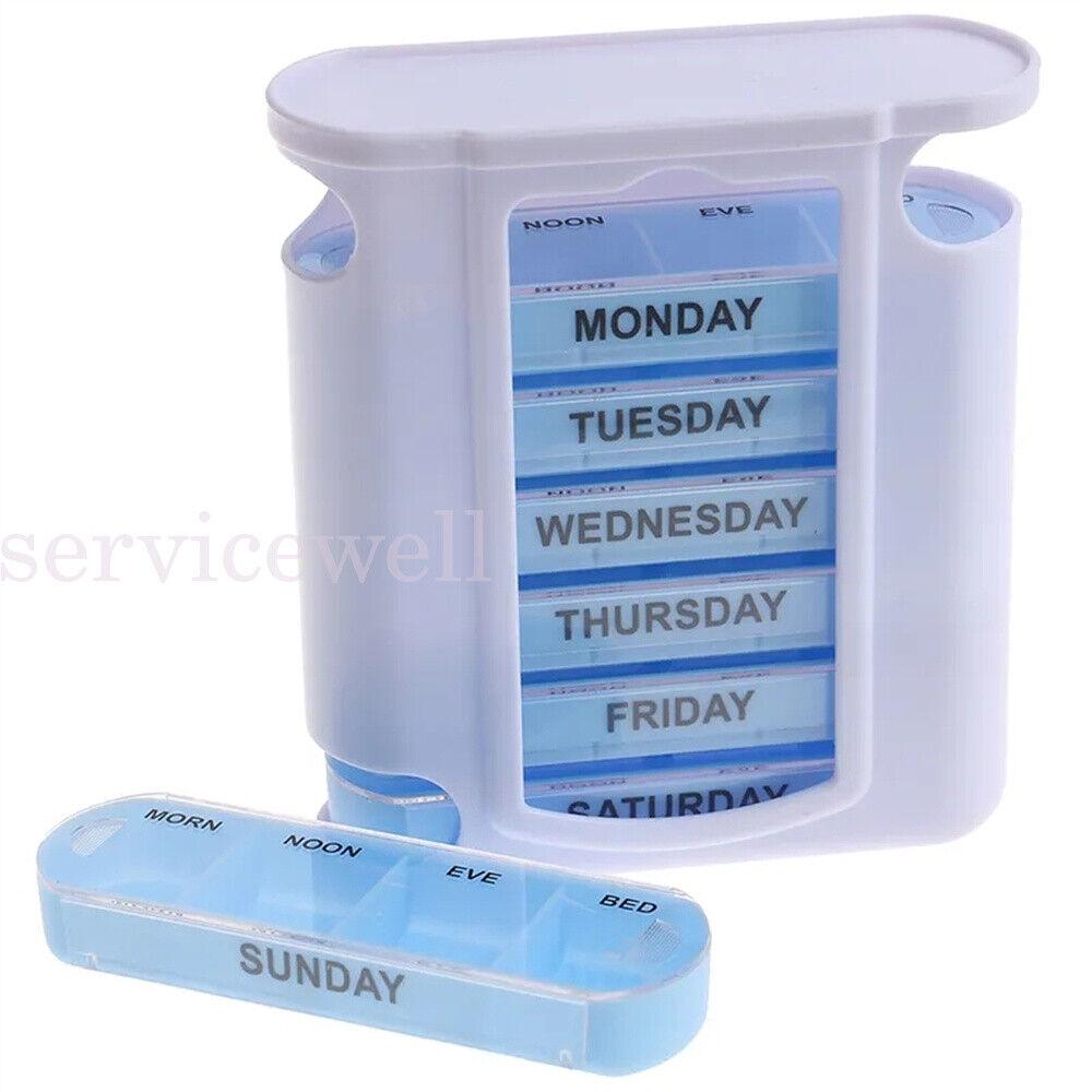 7 Day Weekly Daily Pill Box Medicine Storage Dispenser Organiser Week Tablet - Image 4