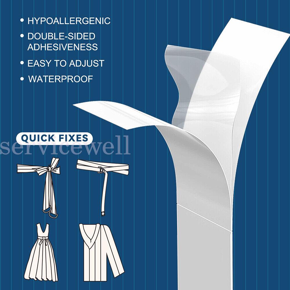 80x Clothes Double Sided Tape for Fashion Body Skin Clear Tape Dress Strips - Image 3