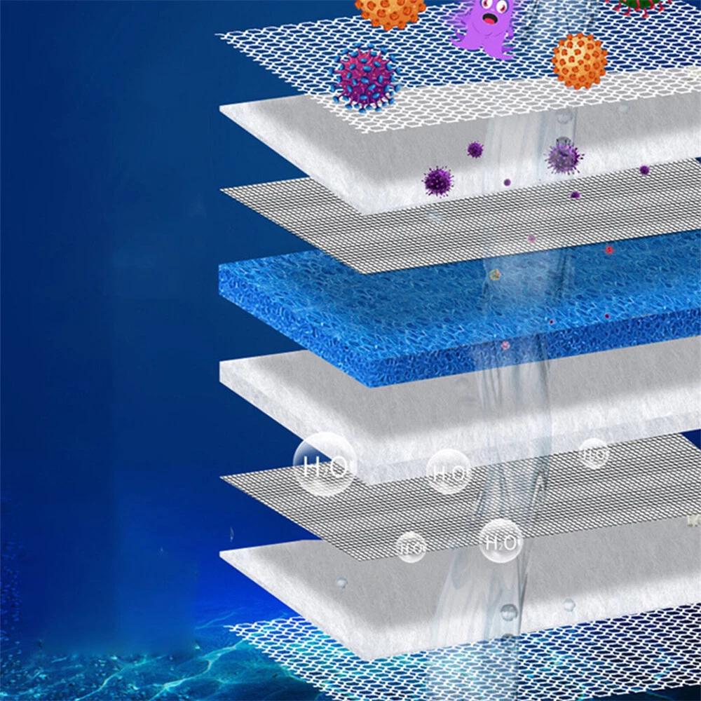 8D Aquarium Filter Media 8-Layer Filter Pads Bio Sponge Foam for Fish Tank Pond - Image 5