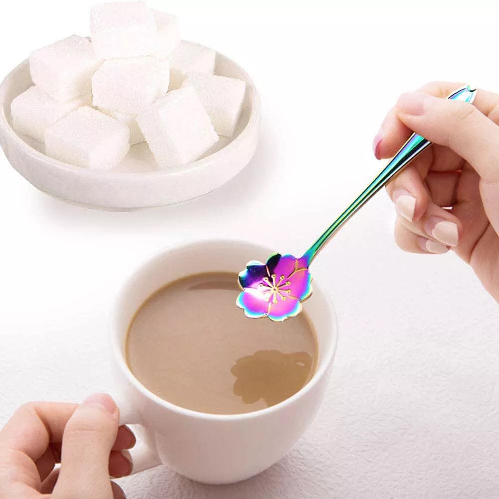 8PCS Spoon Long Handle Dessert Tea Coffee Mixing Spoon Stainless-Steel Teaspoons - Image 4