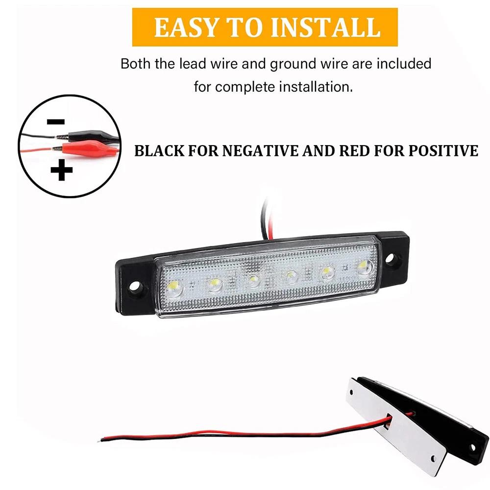 8X Marine Boat 6 LED Lamp White Cabin Deck Courtesy Light Stern Transom Lights - Image 2