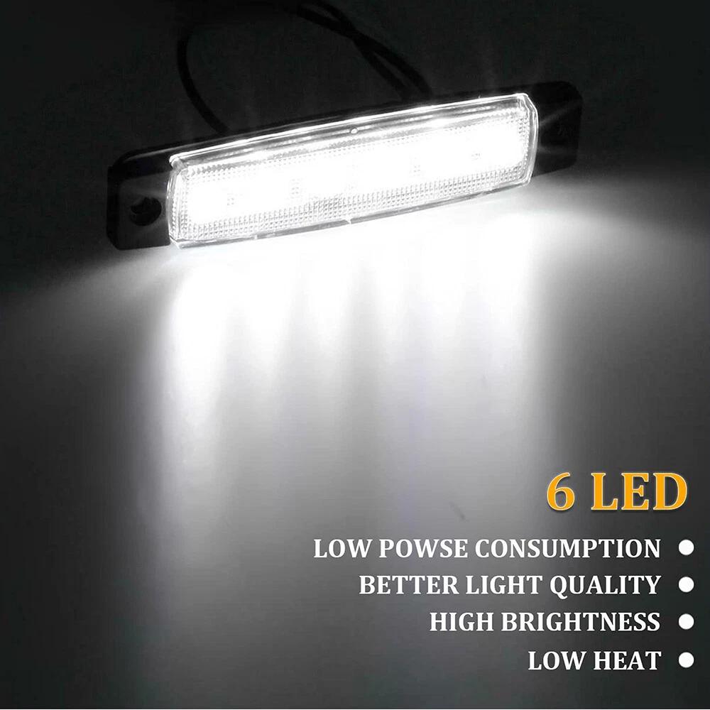 8X Marine Boat 6 LED Lamp White Cabin Deck Courtesy Light Stern Transom Lights - Image 4