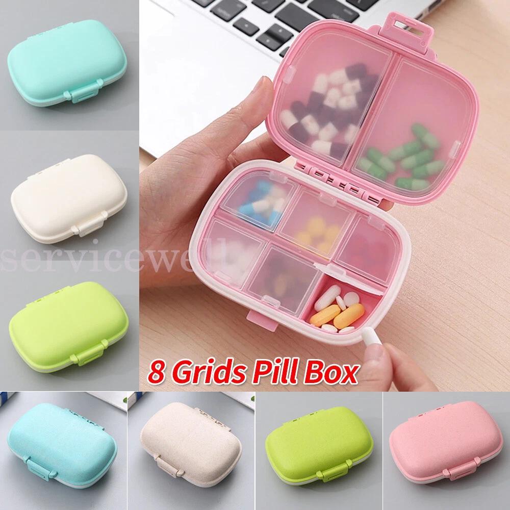 8 Grid Pill Box Medicine Organizer Dispenser Box Case Travel Tablet Container AU
