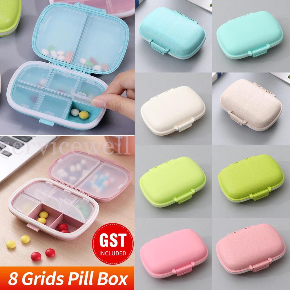 8 Grids Pill Box Medicine Organizer Dispenser Box Case Travel Tablet Container