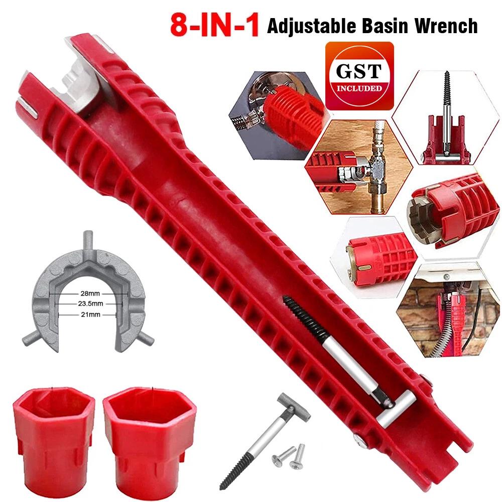 8 in1 Faucet Sink Installer Model Multifunctional Wrench Tool Water Pipe Spanner