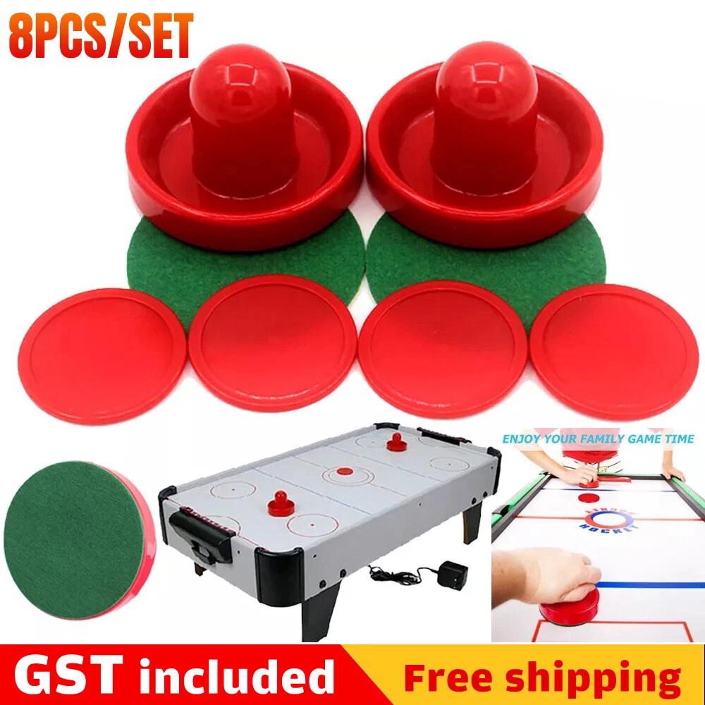 96mm Air Hockey Set Home Table Game Replacement Accessories 4-Sliders 2-Pucks OZ