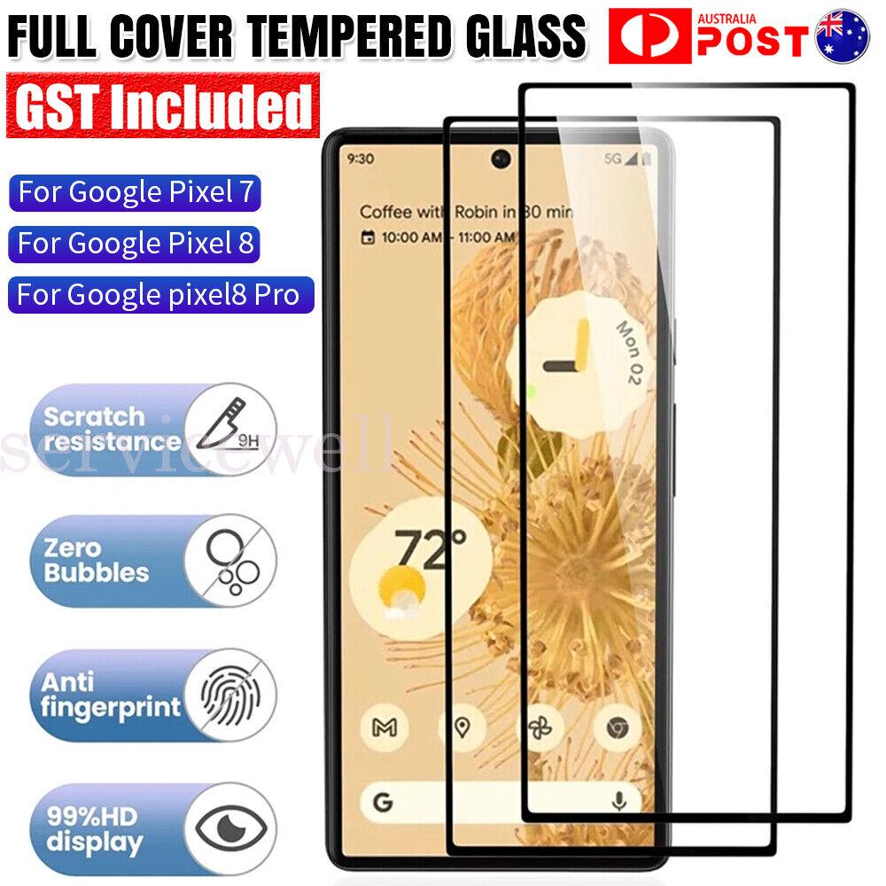 9H Full Cover Tempered Glass Screen Protector For Google Pixel 8 Pro 7 6 Pro 5G