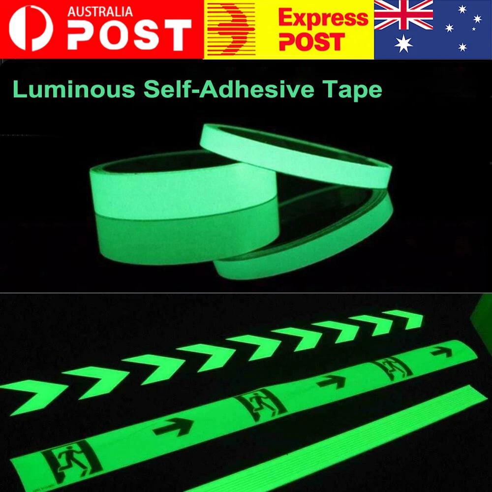 9M Glow In The Dark Luminous Fluorescent Night Self adhesive Safety Sticker Tape