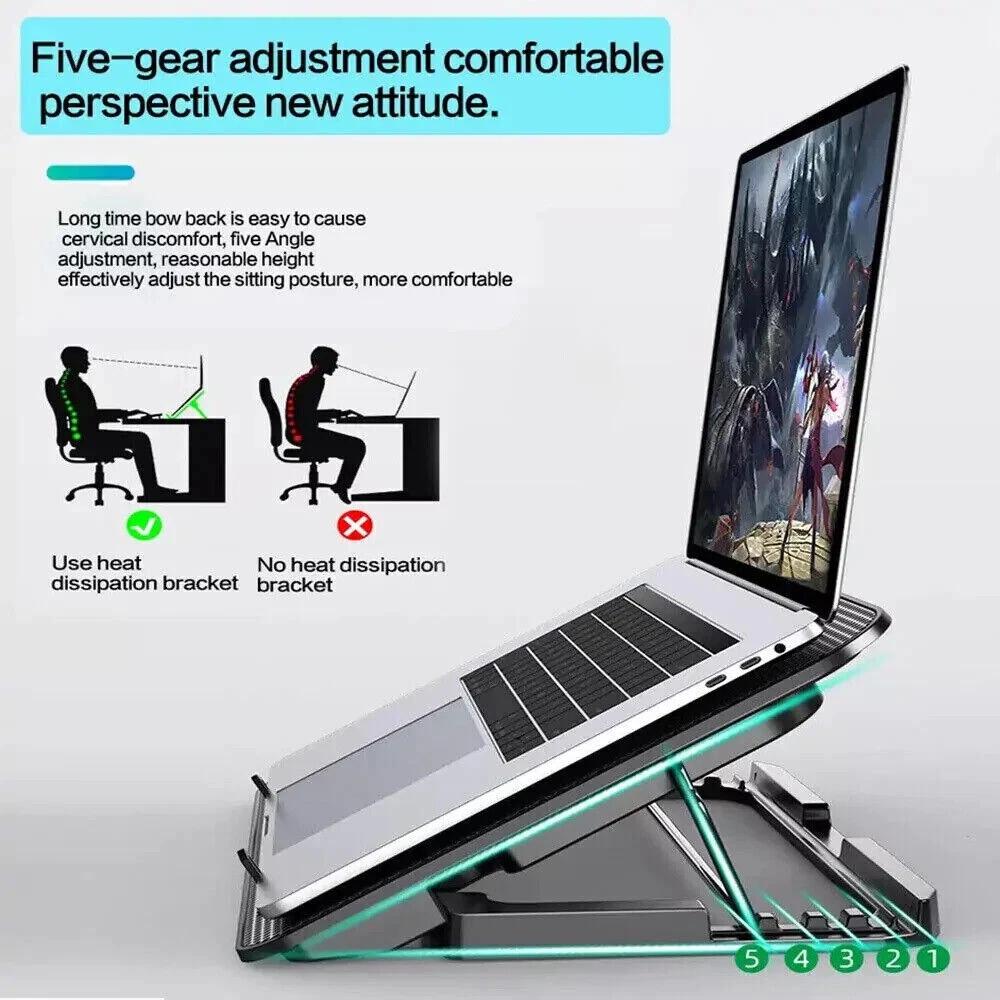 A9 Laptop Gaming Cooler Cooling Pad Stand Big USB ports Fans LED lights 12 -17 - Image 4
