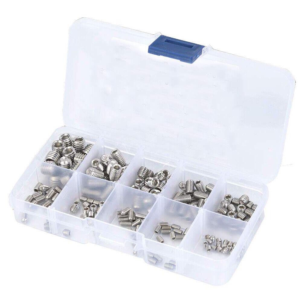 220Pcs Stainless Steel Allen Head Socket Set Grub Screws Assortment Kit - Image 6