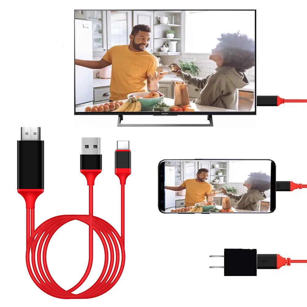 2M 1080P USB Type C to HDMI Cable Adapter USB C Converter With USB Power Port - Image 7